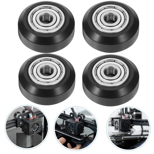 4 Pcs Großes Rad Mit Lagern Führungsrad Drucker-Pom-Riemenscheiben - Bild 5 von 12
