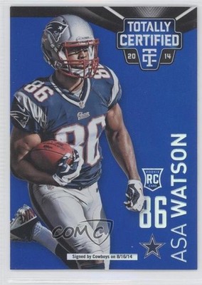 2014 Panini Totally Certified Mirror Platinum Blue 6/10 Asa Watson Rookie RC 0o9
