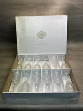 12 Shannon Lead Crystal Godinger Dublin #2590 Wine Set Stemware Glasses 9 Oz Box