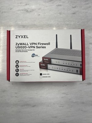 ZyXel Zywall USG 20 Unified Security Gateway VPN Firewall with Power Adapter