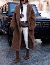 MAX MARA Teddy Bear Icon Coat In Tobacco Size...