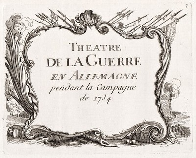 Le Rouge Theatre de la Guerre 1734 Titel title Kupferstich engraving  1741