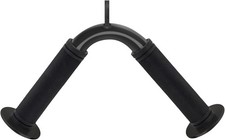 Tricep Press Down Bar, V Bar Cable Attachment, Steel with Non-Slip Rubber Grip 