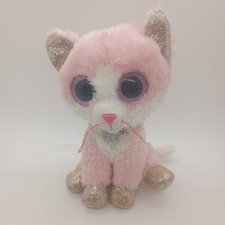 TY BEANIE BOO SHELL 100% Ty SILK CUTE FIONA THE PINK CAT PLUSH TOY 2023 