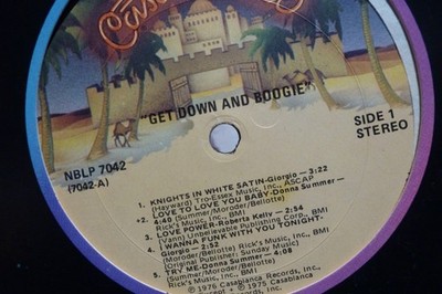 VARIOUS GET DOWN AND BOOGIE  DISCO. / FUNK  CASABLANCA. NM.   LP