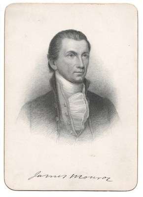 1882 Trautman Presidents of the United States James Monroe Engraving 5x7