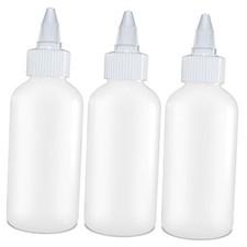 Twist Top Applicator Bottles, Squeeze 4 OZ Empty Plastic Bottles, Refillable,
