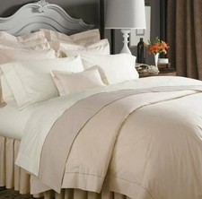 Sferra Celeste King Duvet Cover Grey Cotton Percale