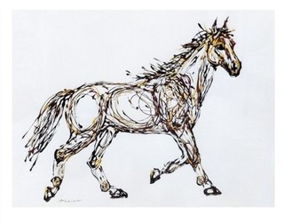 Framed Horse Drawing by Becky Mair ‘Captain’