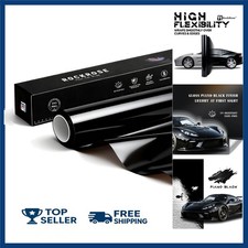 2026 Ultra Gloss Black Vinyl Wrap for Cars 12 in x 10FT - Self Adhesive Car W...