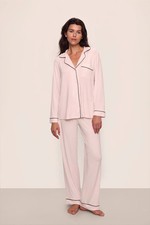 NWT Eberjey Gisele Tencel Modal Long PJ Set Women's Size XS - Sorbet Pink 158
