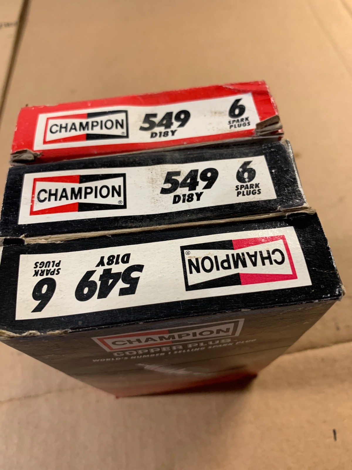 Champion D18Y Spark Plugs - THREE BOXES - EIGHTEEN - Spark Plugs