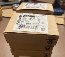 LOT 3  x   SIEMENS QA120AFC  20A AFCI BREAKER w/pigtail wire NEW In Box Breakers