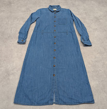 Sezane Denim Shirt Dress UK 6 Maxi Casual Chic Workwear Minimalist French 34 Top