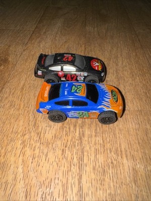 Nascar Style Extra Replacement Ho Scale Slot Car 2 Pack No. 24 Black Orange Blue