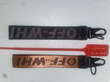Off White Industrial Keychain Black And Orange 2 Pack With Zip Tie New