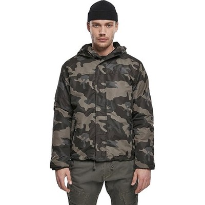 BRANDIT Frontzip Windbreaker Dark Camo Fleece-Lined Full Zip Jacket (3167-12004)