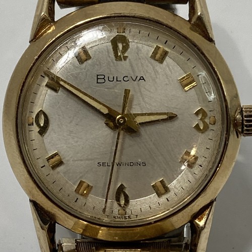 VINTAGE BULOVA UOMO 10K LAMINATO ORO LUNETTA PLACCATO QUADRANTE TESTURIZZATO CARICA AUTOMATICA E FUNZIONANTE! - Foto 3 di 12