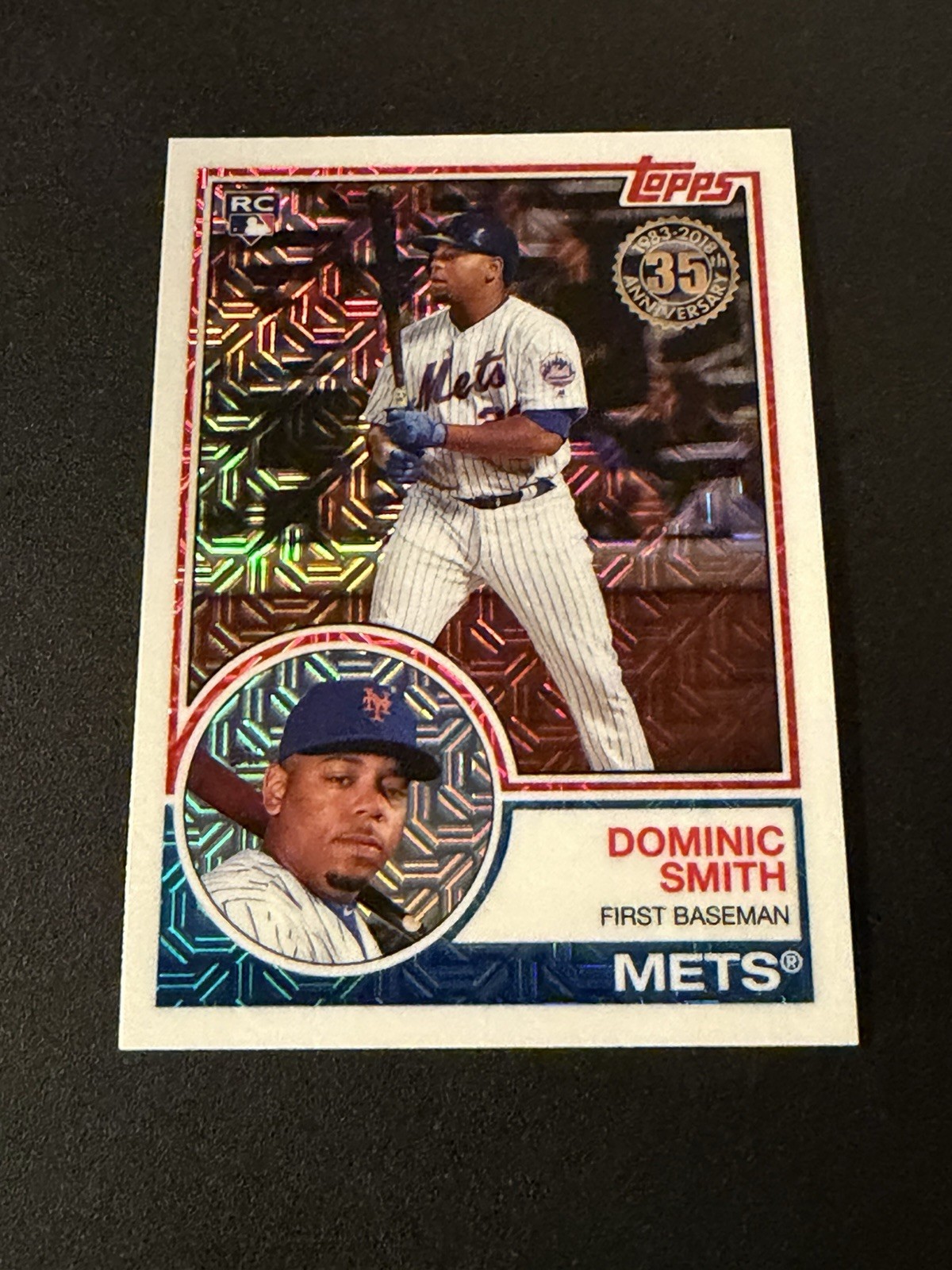 2018 Topps Silver Pack 1983 Topps Design Chrome Series 1 Dominic Smith #36 tx8