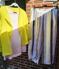 Leinen-Hose - Leinen-Jacke - Viskose m.E. - Shirt - alles von "VETONO" Gr.42/44