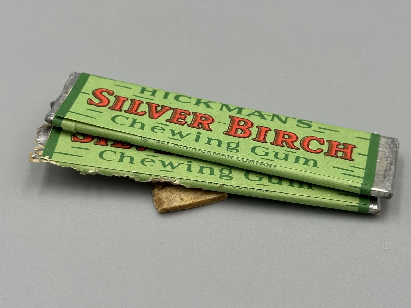 1927 Hickman's Stick SILVER BIRCH CHEWING GUM Vintage Advertising Wrapper