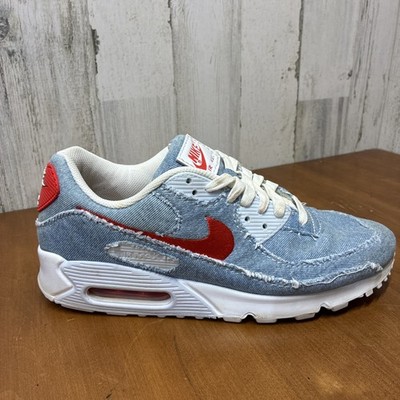 Nike Air Max 90 SE Denim Shoes DV2120 900 Blue Denim White