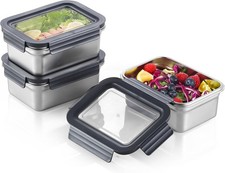 Misichao Stainless Steel Airtight Food Storage Containers with Lids - Stackable