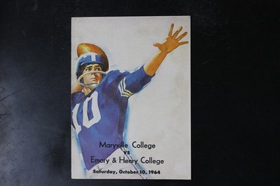 Vintage 1964 Maryville College Football Program Emory & Henry College Sports