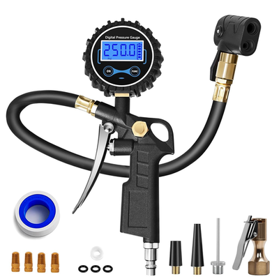 #ad Digital Bike Tire Pressure Gauge Presta Valve Adaptor Schrader to Presta Valve $40.88