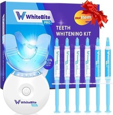 Teeth Whitening Kit Sensitive Teeth LED Light System Enamel Safe