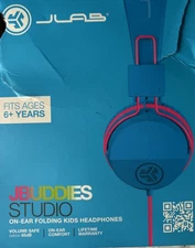 JLab JBuddies Studio On-Ear Kids Wired Headphones - Pink/Blue