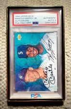 UPPER DECK 1994 MANTLE GRIFFEY JR AUTOGRAPH PSA 124413922 BASEBALL