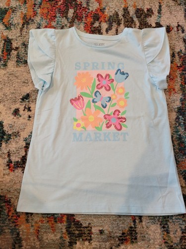 365 Kids from Garanimals Spring Market Flowers & Butterflies Tee, 10, NWOT