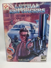 Lethal Enforcers Sega CD, 1993, Big Box Complete With Justifier