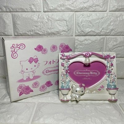 Charmmy Kitty Photo Frame Garden 2006 Sanrio Resin Pink/White/Blue VGC w/