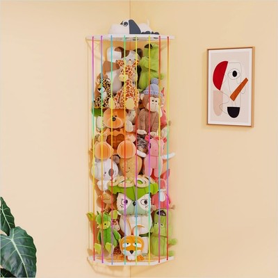 BBLlKE Animal Storage Zoo - Corner Plush Organizer Length Adjustable, Wall Ha...