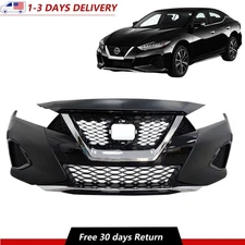 For 2019-2023 Nissan Maxima Front Bumper Cover Kit W/O Park Hole W/O Fog Lights