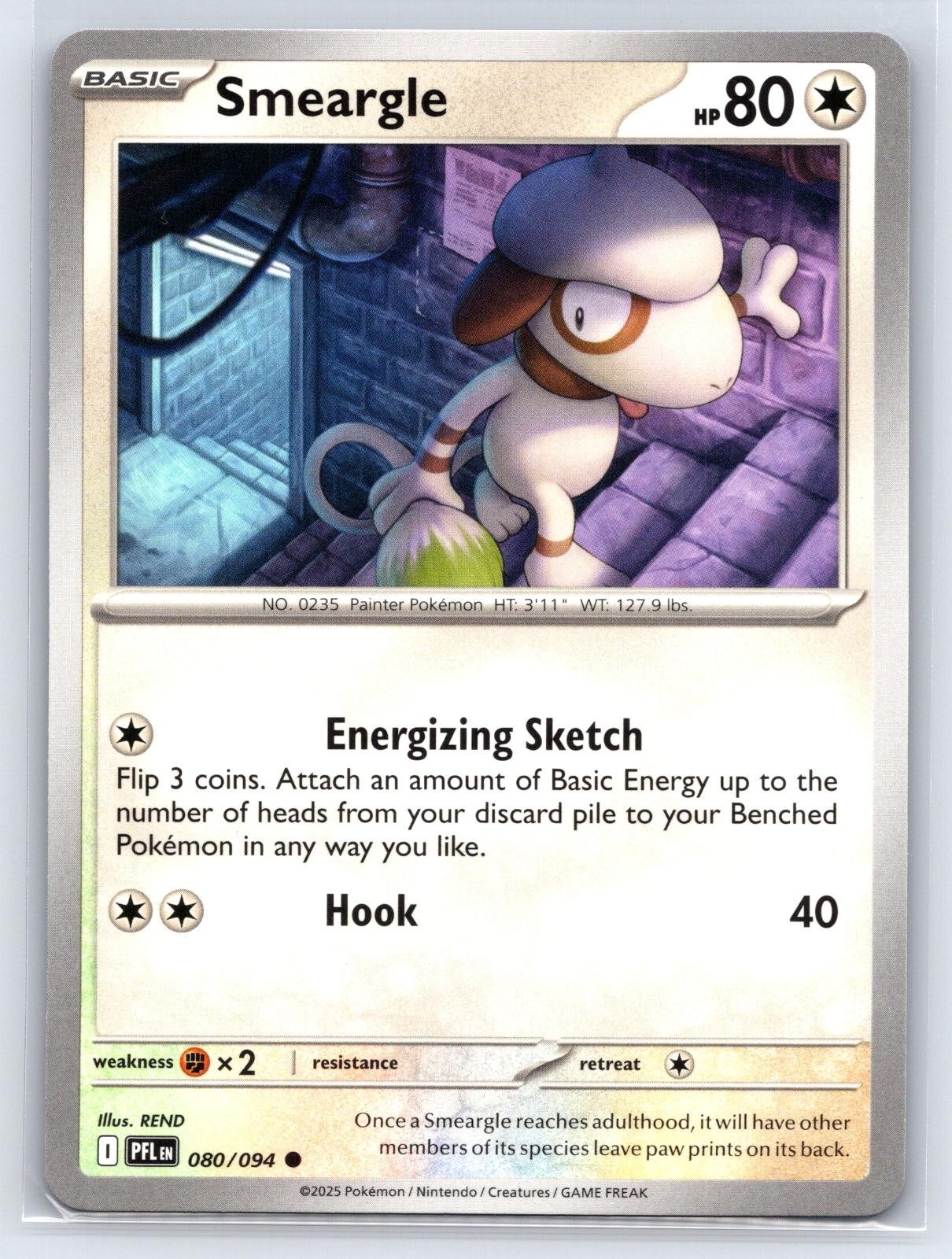 Smeargle 080/094 Common Phantasmal Flames Pokemon Lightly Played