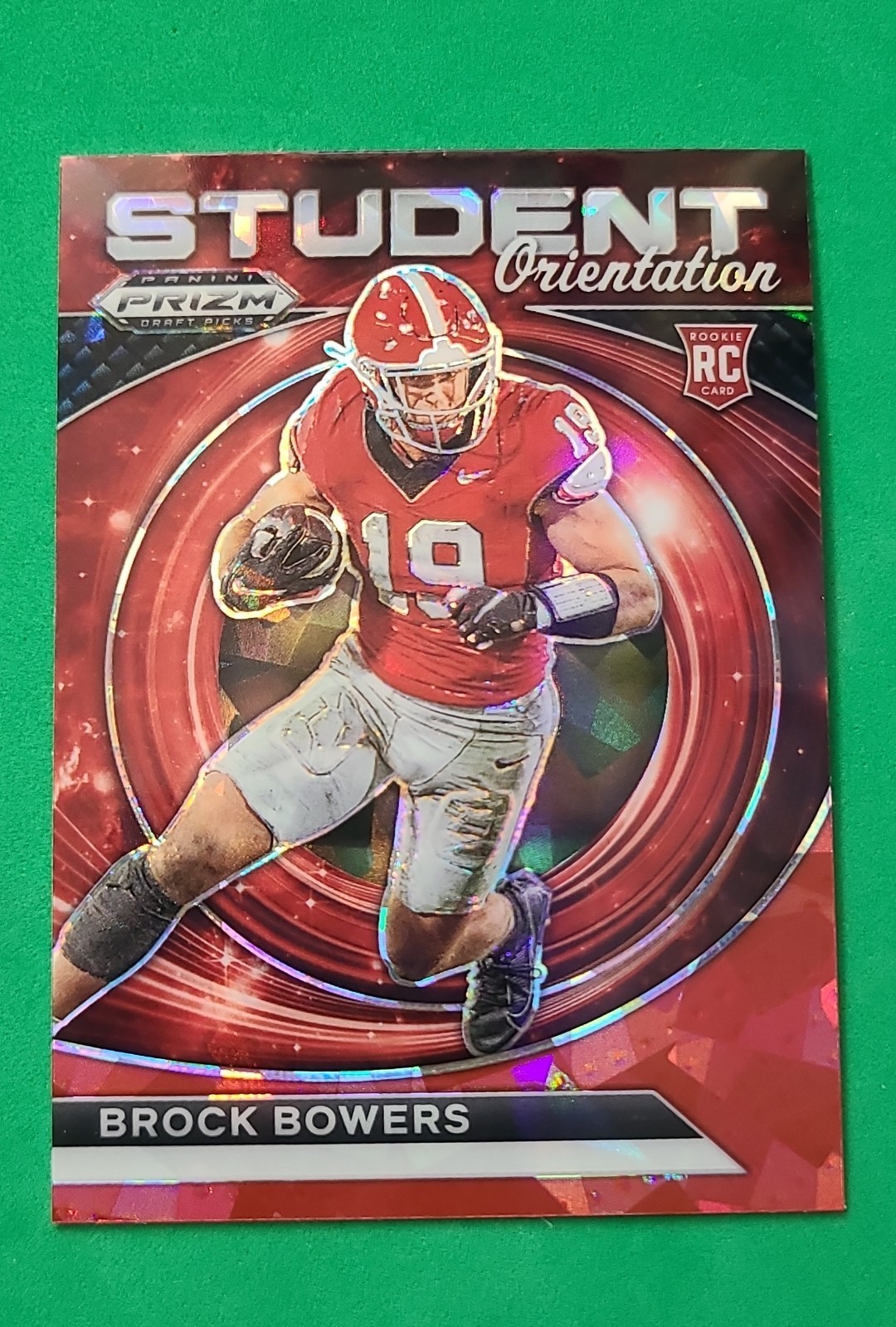 Brock Bowers RC 2024 Panini Prizm Draft Picks Red Ice #SO-BB Red LV Raiders