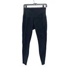 Lululemon Women's Black High Rise Laser Cut Perforated Leggings Size 8