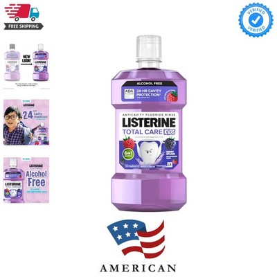 Listerine Total Care Kids Mouthwash, ADA Accepted, Alcohol-Free Anticavity Fl...