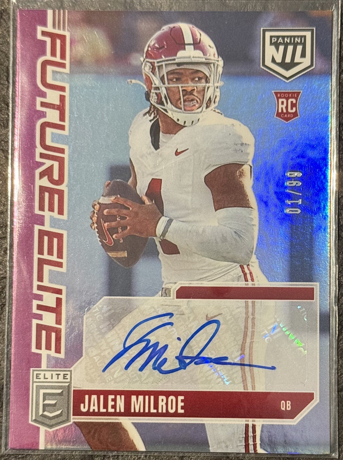 2025 Panini Donruss Elite #FE-JME Jalen Milroe Future Elite Auto #1/99 BOOKEND