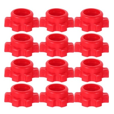  12 Pcs Dumbbell Barbell Nuts Universal Weight Lifting Plastic Rod