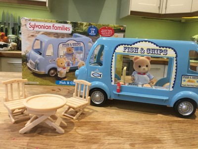 sylvanian families fish and chips van