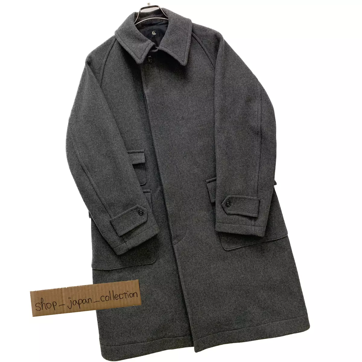 Kaptain Sunshine Men's Double Cross Melton Traveler Coat % Wool Gray  Size