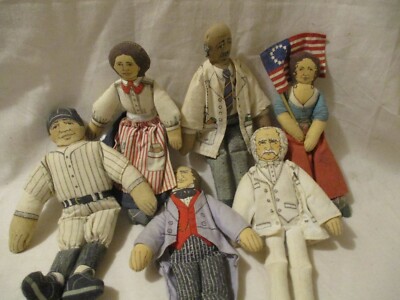 Hallmark Cloth Dolls Babe Ruth Mark Twain Set of