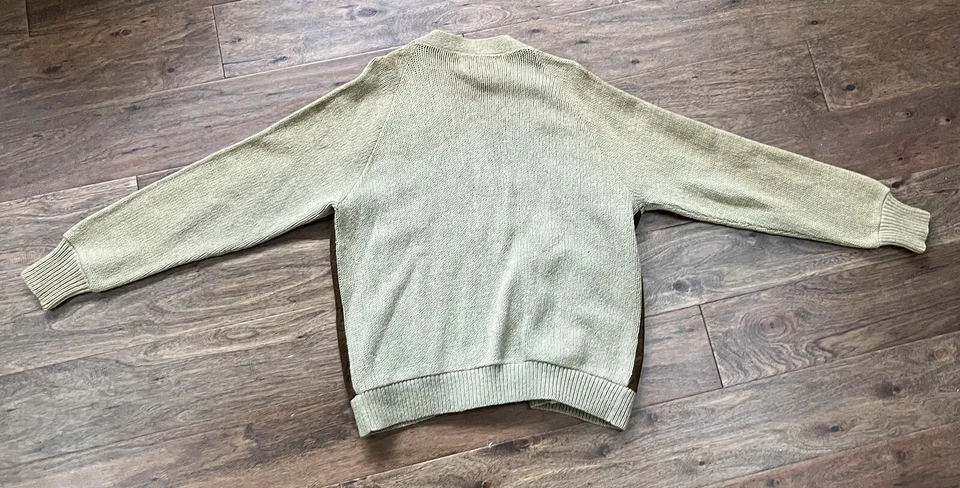 Cárdigan de lana de 2 capas tejido pesado vintage Deadstock Brent Montgomery Ward talla Lg Foto 2 de 4