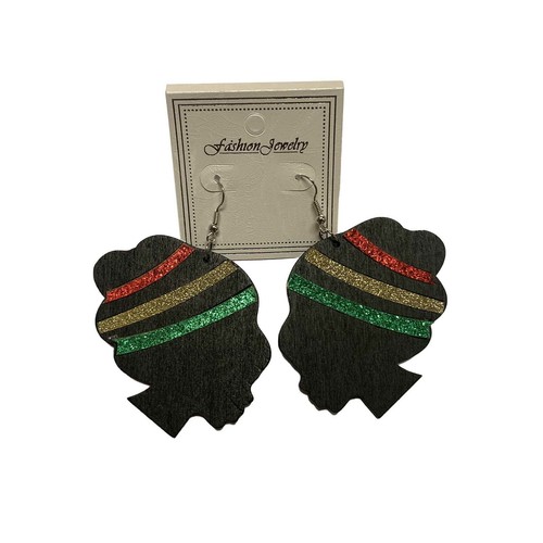 Africa Empress Royalty Jamaica Rasta Earrings Marley Reggae One Love Jamaica XL - Picture 14 of 19