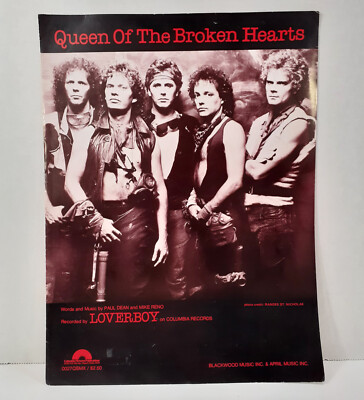 Loverboy Queen Of The Broken Hearts Sheet Music 1983 Columbia Mike Reno Vintage