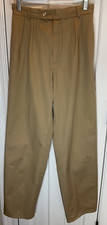 LIZ CLAIBORNE WOMENS PANTS KHAKI PLEATED SIZE 12 60 COTTON 40 POLYESTER  NEW